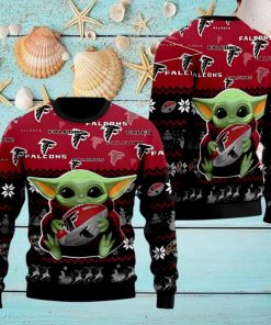 Atlanta Falcons Baby Yoda Ugly Christmas Sweater