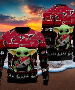 Atlanta Falcons Baby Yoda Ugly Christmas Sweater