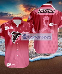 Atlanta Falcons Breast Cancer Awareness Tropical Hawaiian Shirt Gift For Men And Women