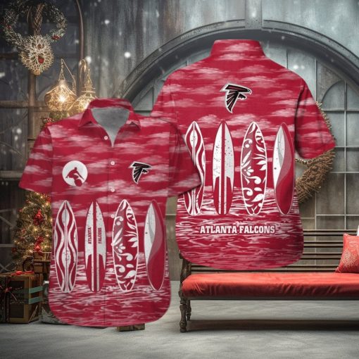 Atlanta Falcons Button Up Shirt Hawaiian Tropical Short Sleeve Unique Design