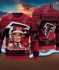 Atlanta Falcons Christmas Donald Trump Knitted Sweater