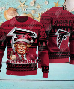 Atlanta Falcons Christmas Donald Trump Knitted Sweater