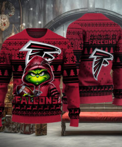 Atlanta Falcons Christmas Grinch Knitted Sweater