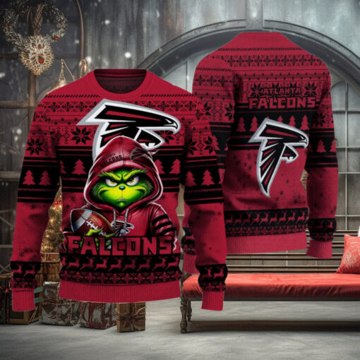 Atlanta Falcons Christmas Grinch Knitted Sweater