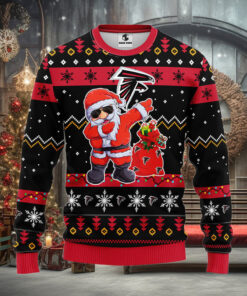 Atlanta Falcons Dabbing Santa Claus Ugly Christmas Sweater
