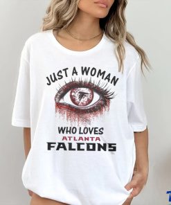 Atlanta Falcons Fooball Shirt, Just A Woman Who Lover Atlanta Falcons T Shirt