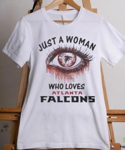 Atlanta Falcons Fooball Shirt, Just A Woman Who Lover Atlanta Falcons T Shirt