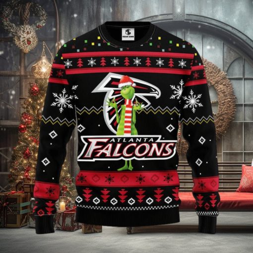 Atlanta Falcons Funny Grinch Christmas Ugly Sweater