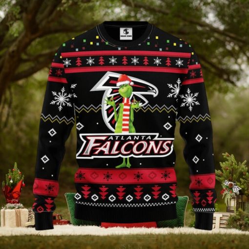 Atlanta Falcons Funny Grinch Christmas Ugly Sweater