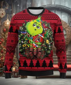 Atlanta Falcons Grinch Hug Christmas Ugly Sweater