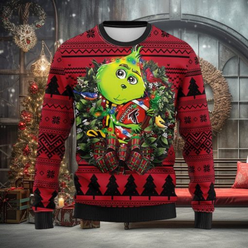 Atlanta Falcons Grinch Hug Christmas Ugly Sweater