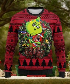 Atlanta Falcons Grinch Hug Christmas Ugly Sweater