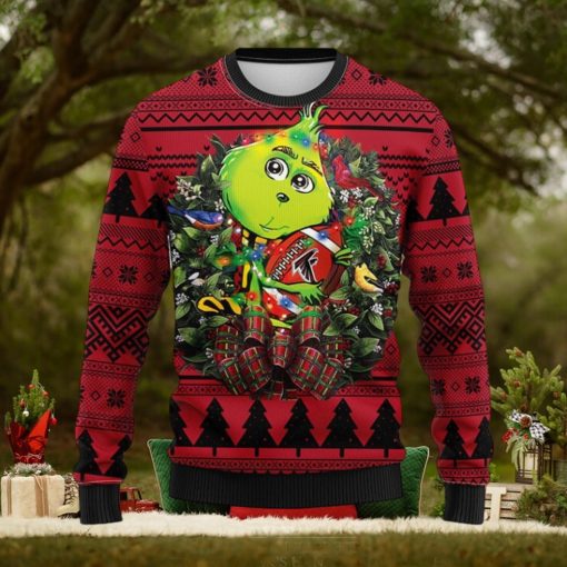 Atlanta Falcons Grinch Hug Christmas Ugly Sweater