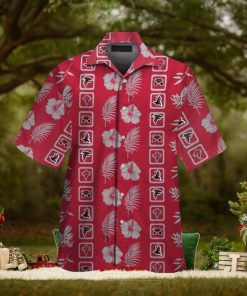 Atlanta Falcons Hawaiian Elegance Short Sleeve Shirt Button Up Tropical Design