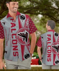 Atlanta Falcons Hawaiian Short Sleeve Tropical Shirt Button Up