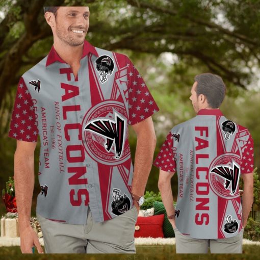 Atlanta Falcons Hawaiian Short Sleeve Tropical Shirt Button Up