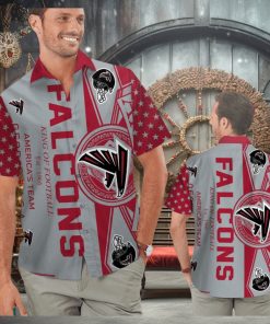 Atlanta Falcons Hawaiian Short Sleeve Tropical Shirt Button Up