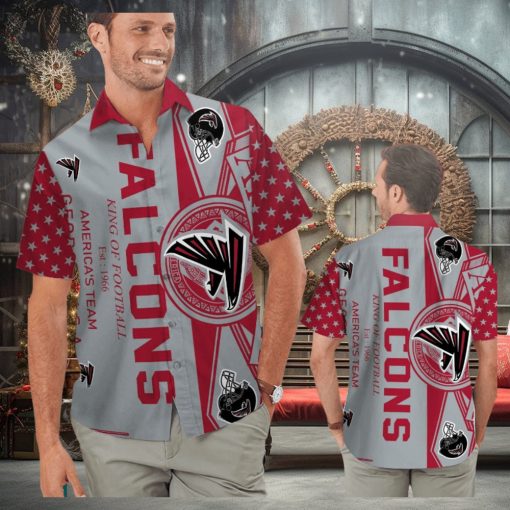 Atlanta Falcons Hawaiian Short Sleeve Tropical Shirt Button Up