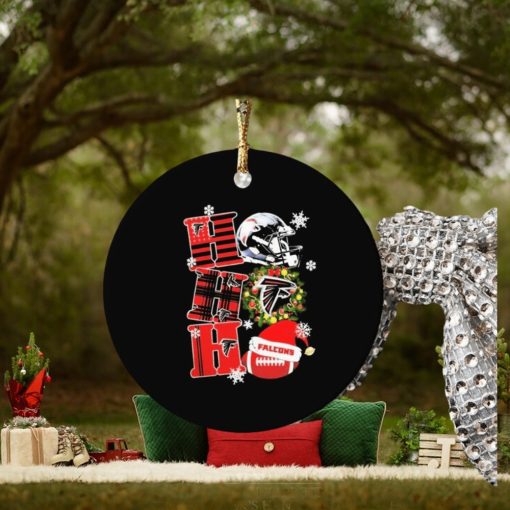 Atlanta Falcons Ho Ho Ho Merry Christmas Ornament