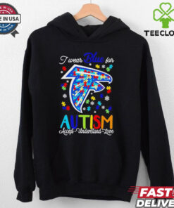 Atlanta Falcons I wear blue for Autism accept understand love shirt