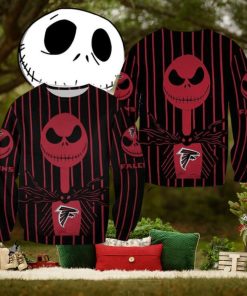 Atlanta Falcons Jack Skellington Season Christmas Ugly Sweater Halloween For Men And Women
