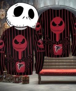 Atlanta Falcons Jack Skellington Season Christmas Ugly Sweater Halloween For Men And Women