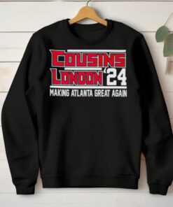 Atlanta Falcons Kirk Cousins Drake London 24 make Atlanta great again hoodie, sweater, longsleeve, shirt v-neck, t-shirt