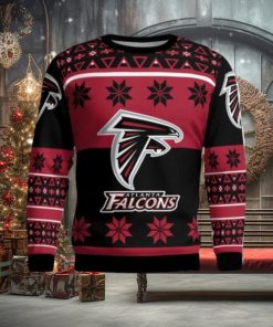 Atlanta Falcons Logo Big Snowflake Pattern Ugly Christmas Sweater