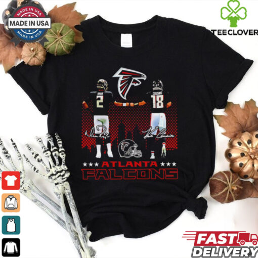 Atlanta Falcons Matt Ryan and Kirk Cousins signature 2024 hoodie, sweater, longsleeve, shirt v-neck, t-shirt