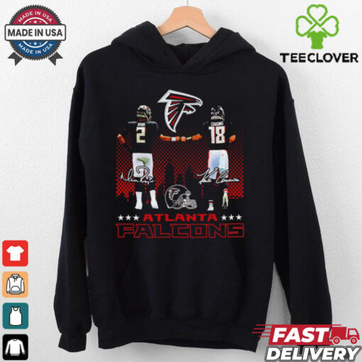 Atlanta Falcons Matt Ryan and Kirk Cousins signature 2024 hoodie, sweater, longsleeve, shirt v-neck, t-shirt