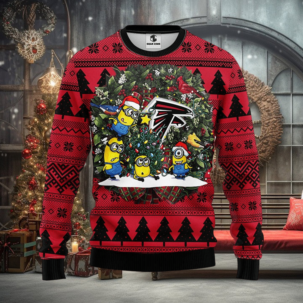 Atlanta Falcons Grinch Christmas Ugly Sweater - Teeclover