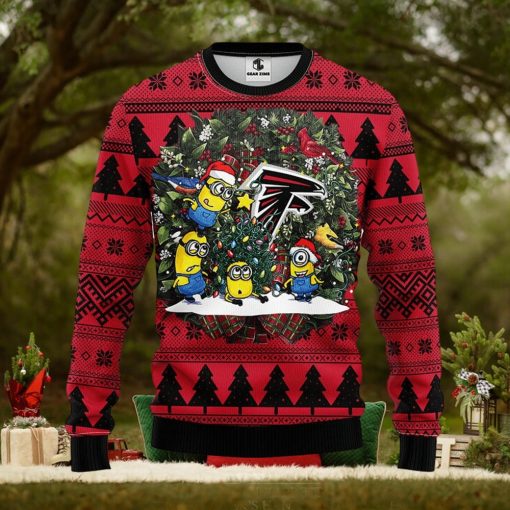 Atlanta Falcons Minion Christmas Ugly Sweater