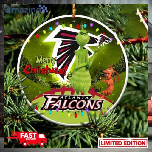 Atlanta Falcons NFL Funny Grinch Christmas Ornament
