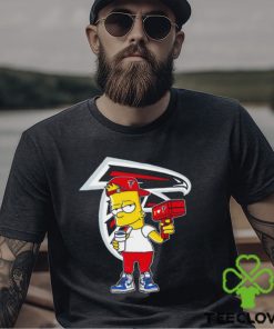Atlanta Falcons NFL X Bart Simpson cartoon shirt 2 Atlanta Falcons NFL X Bart Simpson cartoon shirt