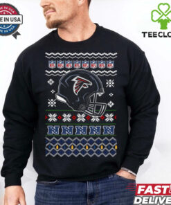 Atlanta Falcons NFL football Christmas helmet shirt