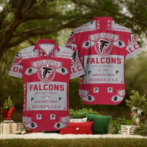 Atlanta Falcons Shirt Button Up Hawaiian Short Sleeve Tropical