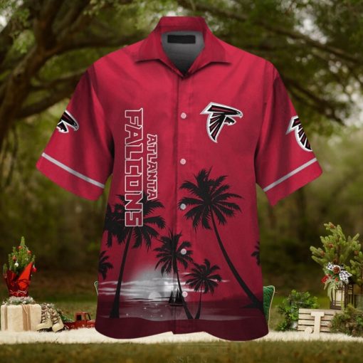 Atlanta Falcons Short Sleeve Button Up Shirt Hawaiian Tropical