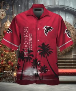 Atlanta Falcons Short Sleeve Button Up Shirt Hawaiian Tropical