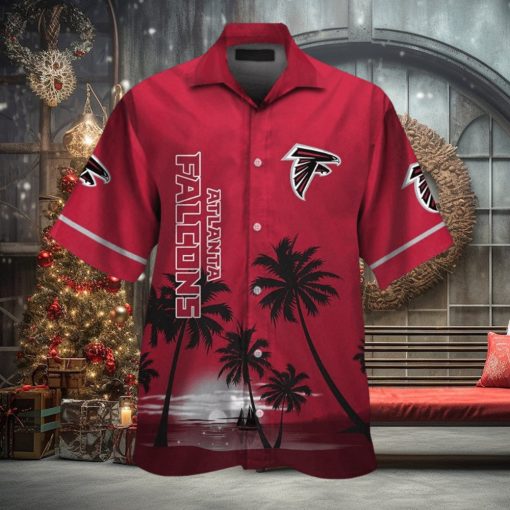 Atlanta Falcons Short Sleeve Button Up Shirt Hawaiian Tropical