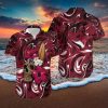 Atlanta Falcons Skull And Flower Hawaiian Shirt Gift For Halloween