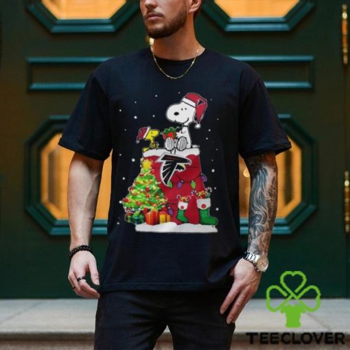 Atlanta Falcons Snoopy And Woodstock Christmas Shirt