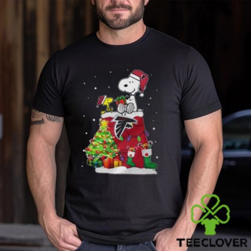 Atlanta Falcons Snoopy And Woodstock Christmas Shirt