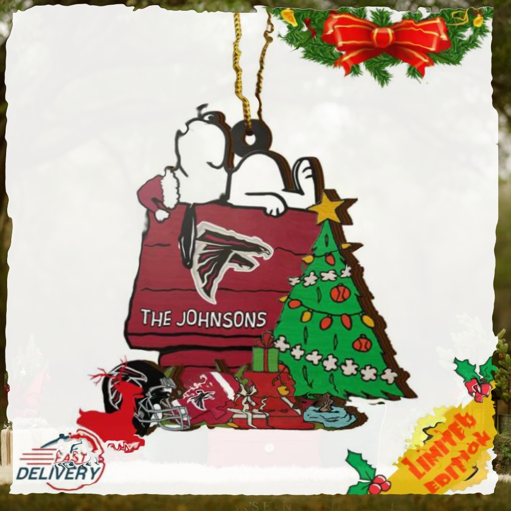 Atlanta Falcons Snoopy NFL Sport Ornament Custom Name Atlanta Falcons Snoopy NFL Sport Ornament Custom Name