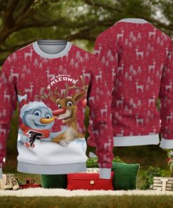 Atlanta Falcons Snowman Reindeer Ugly Christmas Sweater 3D Gift For Fans