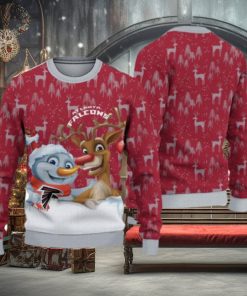 Atlanta Falcons Snowman Reindeer Ugly Christmas Sweater 3D Gift For Fans