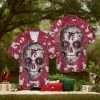 Atlanta Falcons Sugarskull Short Sleeve Button Up Tropical Hawaiian Shirt