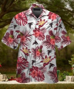 Atlanta Falcons Tropical Design Hawaiian Short Sleeve Shirt Button Up