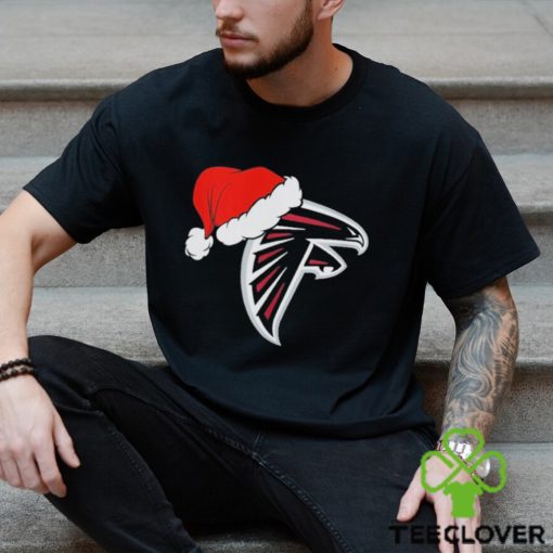 Atlanta Falcons logo Santa Hat Christmas 2023 Shirt