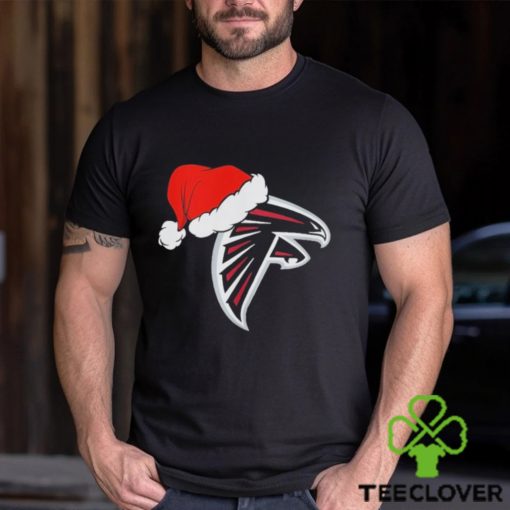 Atlanta Falcons logo Santa Hat Christmas 2023 Shirt