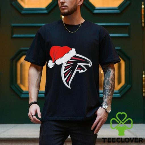 Atlanta Falcons logo Santa Hat Christmas 2023 Shirt